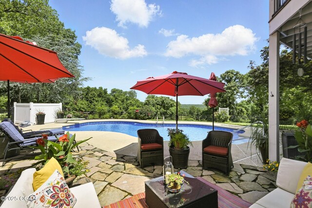 5738 Deer Park Ln, Joplin, MO 64804 - view of pool with an outdoor living space and a patio area