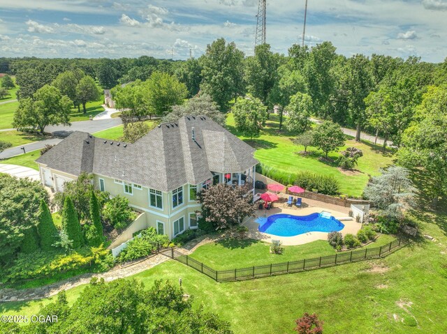 5738 Deer Park Ln, Joplin, MO 64804 - aerial view of property and surrounding area featuring a pool