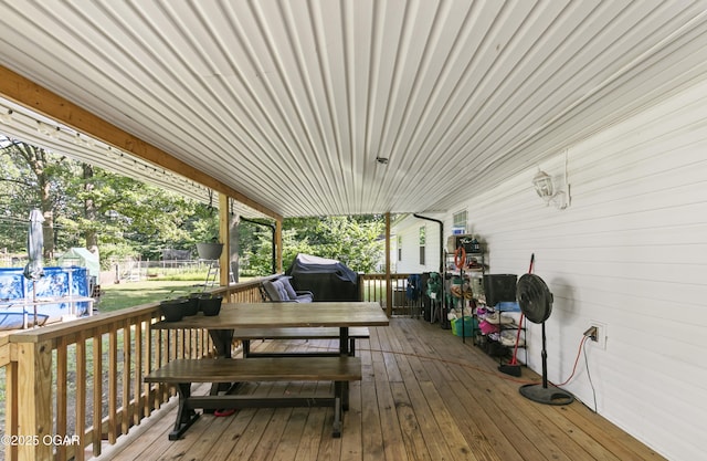 137 Lone Elm Dr, Carl Junction, MO 64834 - wooden deck with a grill