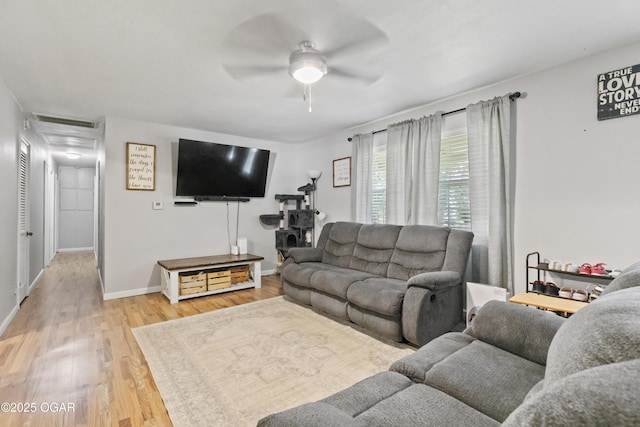 137 Lone Elm Dr, Carl Junction, MO 64834 - living room with a ceiling fan and light wood finished floors