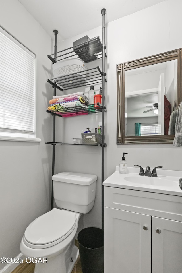 137 Lone Elm Dr, Carl Junction, MO 64834 - half bath with vanity and a ceiling fan