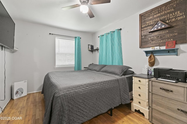 137 Lone Elm Dr, Carl Junction, MO 64834 - bedroom with wood finished floors and a ceiling fan