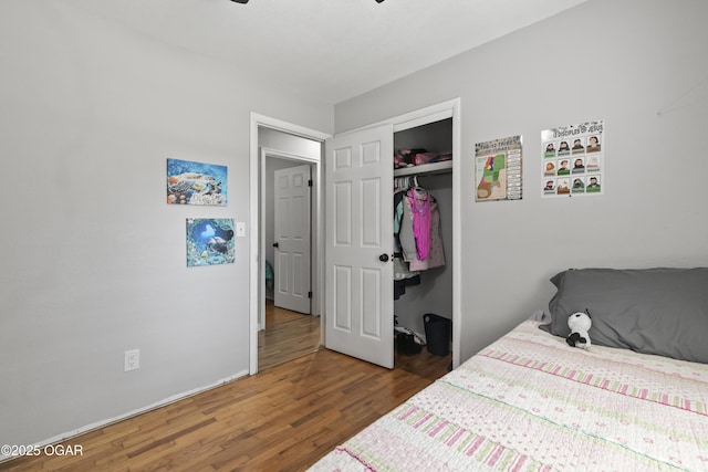 137 Lone Elm Dr, Carl Junction, MO 64834 - bedroom featuring wood finished floors and a closet
