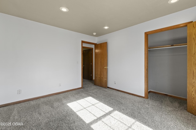 418 W Mccord St, Neosho, MO 64850 - unfurnished bedroom featuring carpet flooring, recessed lighting, and a closet