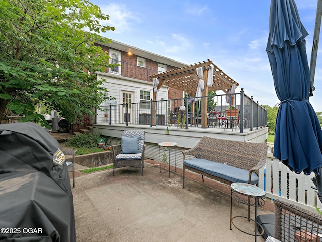 629 W Islington Pl, Joplin, MO 64801 - view of patio / terrace with a pergola, grilling area, and a deck
