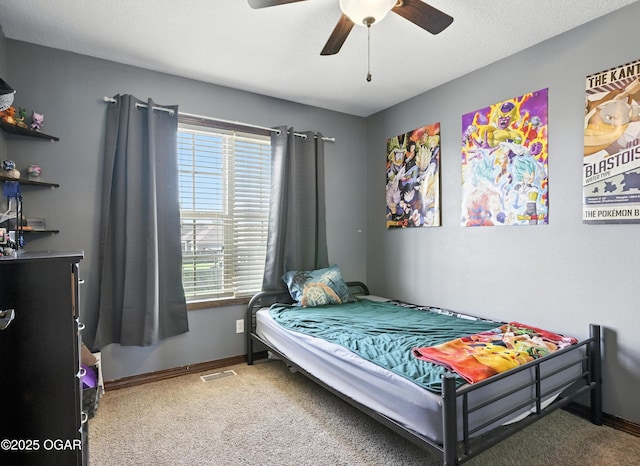 2256 N Greystone Sq, Webb City, MO 64870 - bedroom with carpet floors, multiple windows, and a ceiling fan