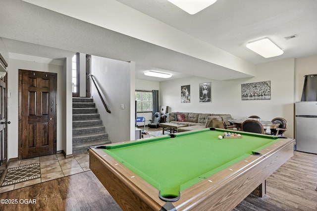 2256 N Greystone Sq, Webb City, MO 64870 - rec room featuring wood finished floors and billiards