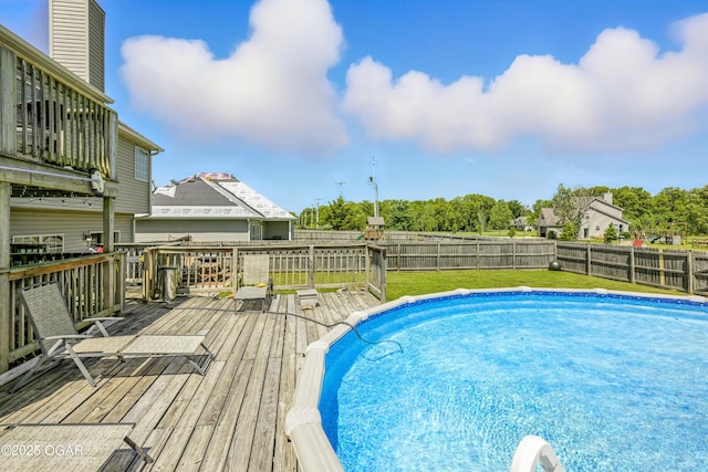 2256 N Greystone Sq, Webb City, MO 64870 - view of swimming pool with a deck and a fenced backyard