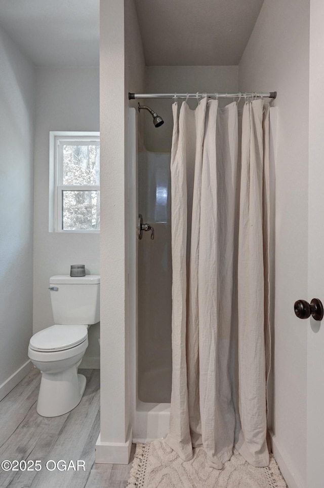 233 Timber Ln, Carl Junction, MO 64834 - bathroom with a shower stall and wood finished floors