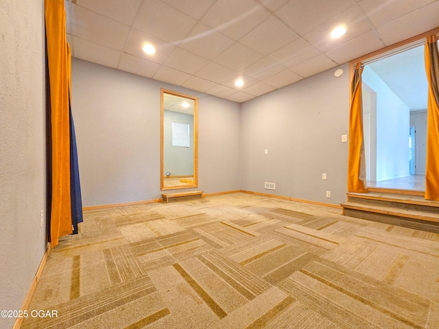2507 N Ozark Ave, Joplin, MO 64801 - carpeted empty room featuring a paneled ceiling and recessed lighting