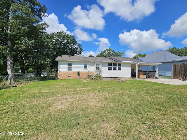2507 N Ozark Ave, Joplin, MO 64801 - back of property featuring a patio area, an attached carport, and crawl space