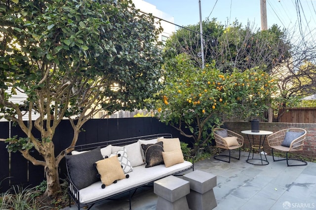 view of patio / terrace featuring outdoor lounge area