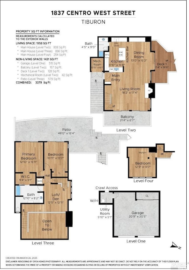 1837 Centro W St, Tiburon, CA 94920 - floor plan