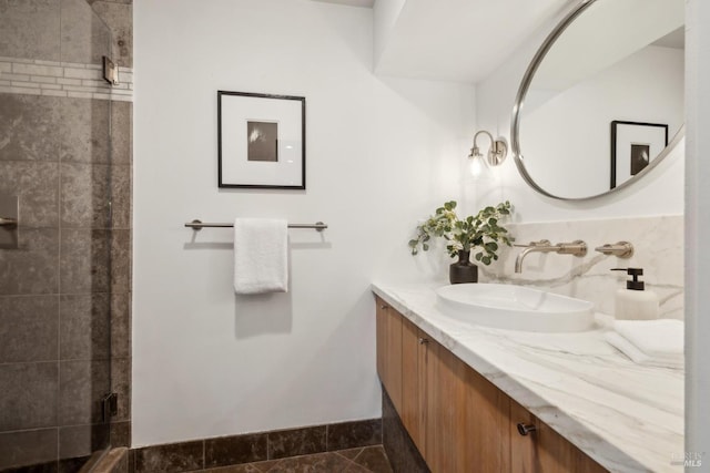 1837 Centro W St, Tiburon, CA 94920 - full bath featuring vanity, baseboards, and a shower stall