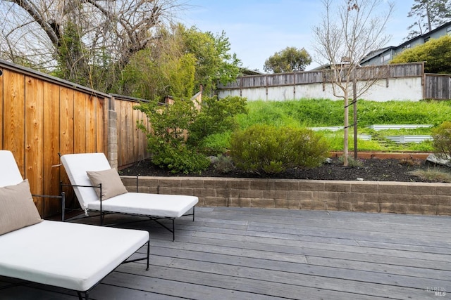 1837 Centro W St, Tiburon, CA 94920 - wooden deck featuring a fenced backyard