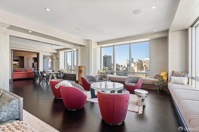 765 Market St Unit 28D, San Francisco, CA 94103 - common area with a skyline view and recessed lighting