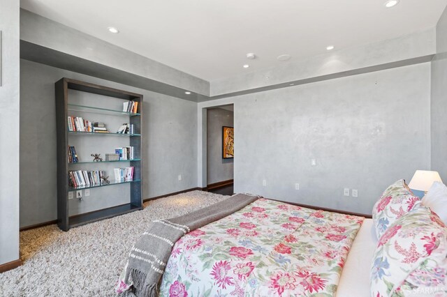 765 Market St Unit 28D, San Francisco, CA 94103 - bedroom with carpet floors, baseboards, and recessed lighting