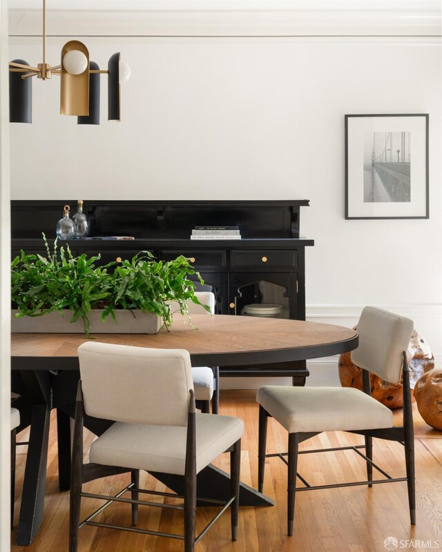 1828 Grove St, San Francisco, CA 94117 - dining space with wood finished floors