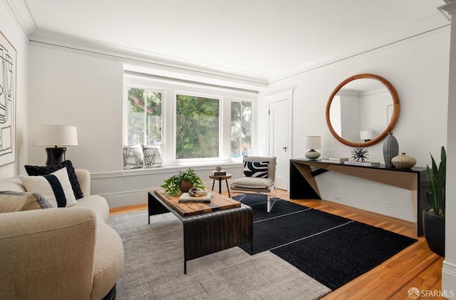 1828 Grove St, San Francisco, CA 94117 - living room with ornamental molding and wood finished floors