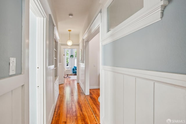 hall featuring light wood-type flooring