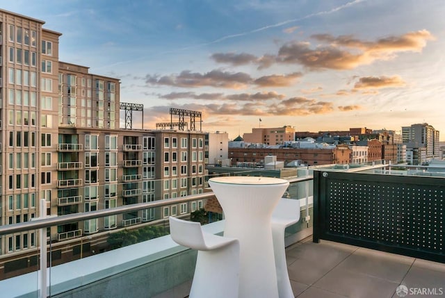 balcony with a city view