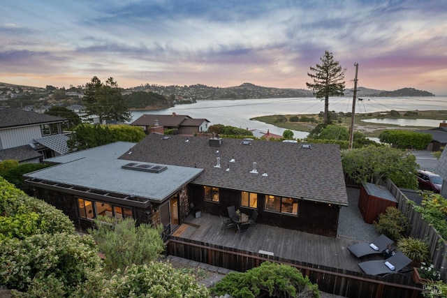 308 E Strawberry Dr, Mill Valley, CA 94941 - aerial view at dusk of a water view