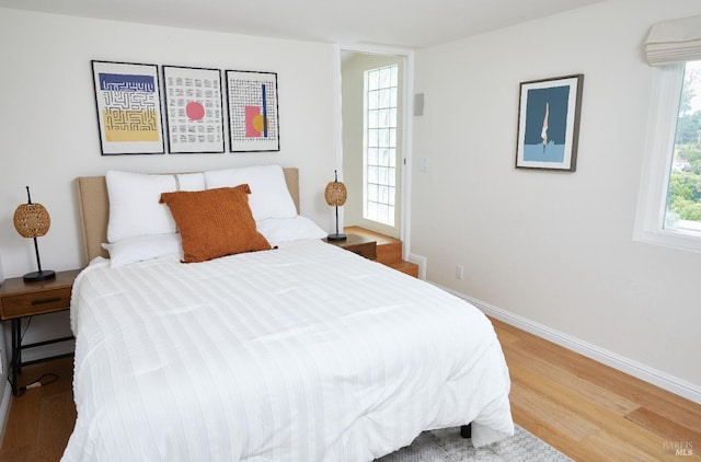 bedroom featuring hardwood / wood-style floors