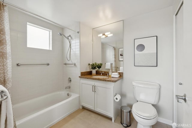 81 Frank Norris St Unit 701, San Francisco, CA 94109 - full bathroom featuring shower / tub combo with curtain, vanity, and tile patterned flooring