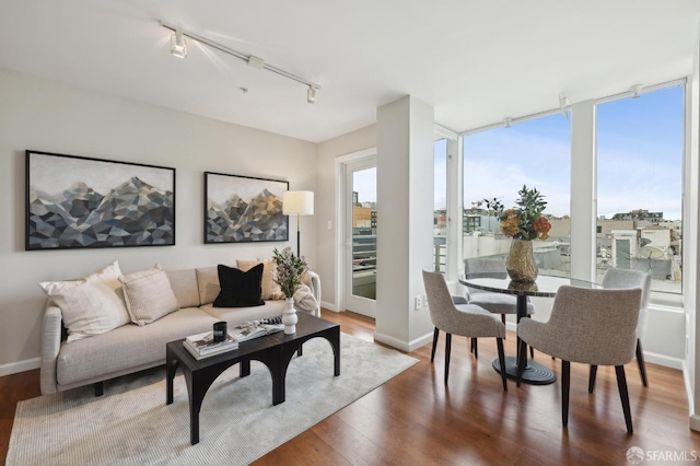 81 Frank Norris St Unit 701, San Francisco, CA 94109 - living room featuring wood finished floors and track lighting