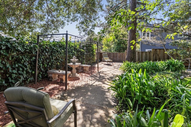 view of patio / terrace with a fenced backyard