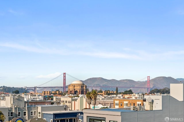 city view with a mountain view