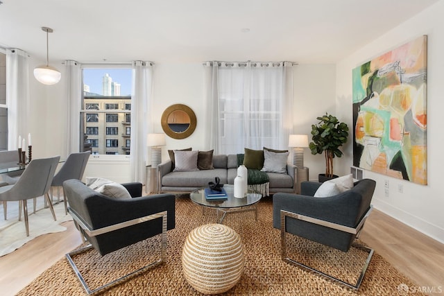 74 New Montgomery St Unit 401, San Francisco, CA 94105 - living room featuring wood-type flooring