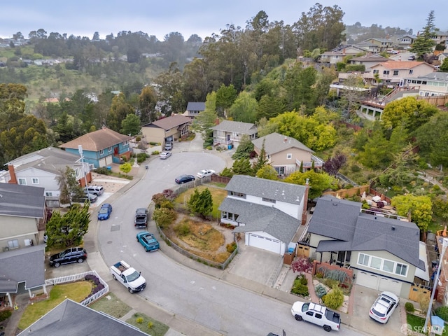 drone / aerial view with a residential view