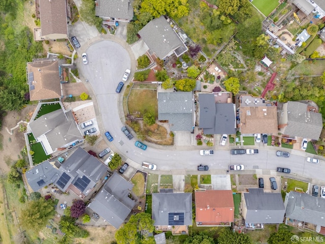aerial view featuring a residential view