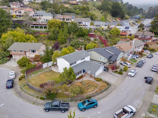 aerial view with a residential view