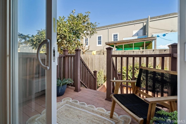 wooden deck with fence