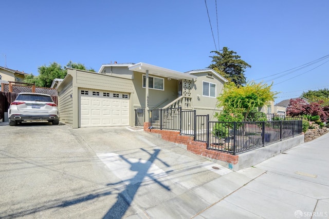 19652 Stanton Ave, Castro Valley, CA 94546 - view of front facade with an attached garage, concrete driveway, and stucco siding