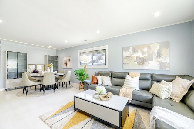 19652 Stanton Ave, Castro Valley, CA 94546 - living area with recessed lighting and crown molding