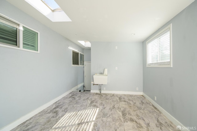 19652 Stanton Ave, Castro Valley, CA 94546 - empty room with a skylight and baseboards