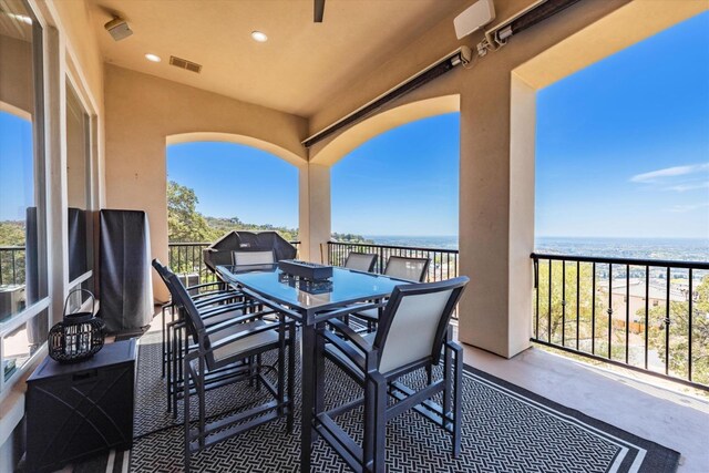 exterior space with a view of the beach and a water view