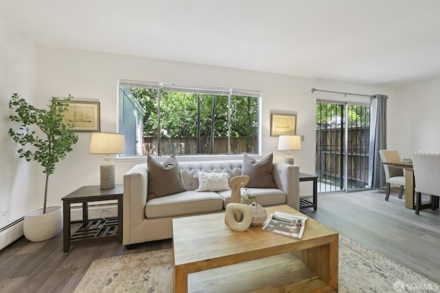 134 Albatross Ct, San Francisco, CA 94124 - living area featuring wood finished floors and a baseboard radiator