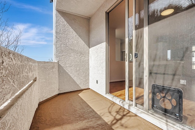 view of balcony