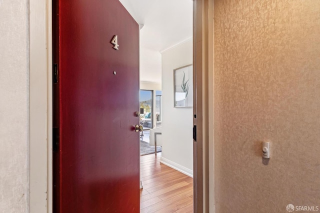 2171 Sacramento St Unit 4, San Francisco, CA 94109 - corridor featuring baseboards and hardwood / wood-style floors