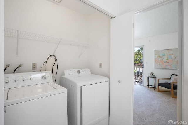 3937 Vine St, Pleasanton, CA 94566 - washroom featuring washing machine and dryer and light colored carpet