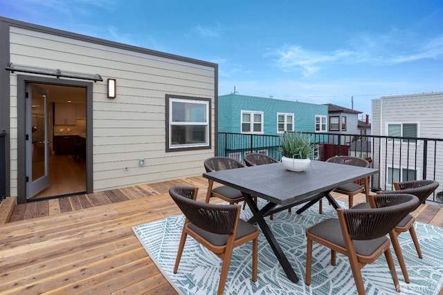 2277 33rd Ave, San Francisco, CA 94116 - wooden deck with outdoor dining area