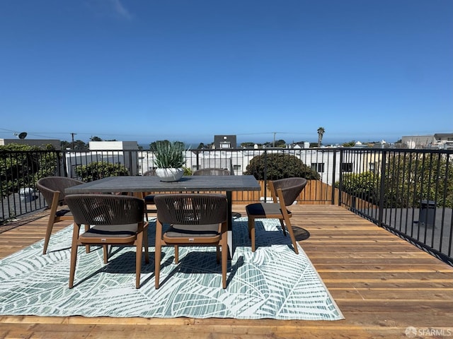 2277 33rd Ave, San Francisco, CA 94116 - wooden deck featuring outdoor dining area