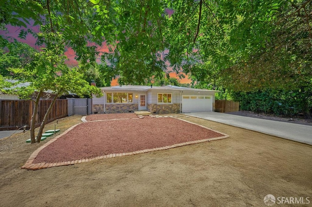 1835 Clayton Way, Concord, CA 94519 - single story home with driveway, stone siding, and a garage
