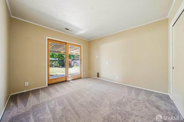 1835 Clayton Way, Concord, CA 94519 - unfurnished room featuring carpet flooring, crown molding, baseboards, and a textured ceiling