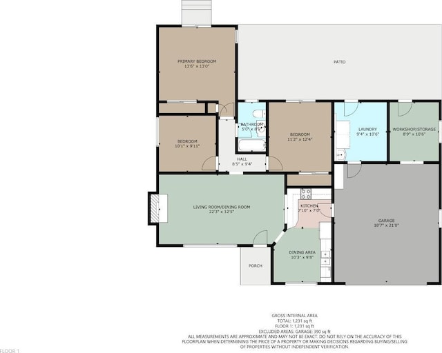 1835 Clayton Way, Concord, CA 94519 - room layout