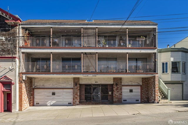 view of building exterior with a garage